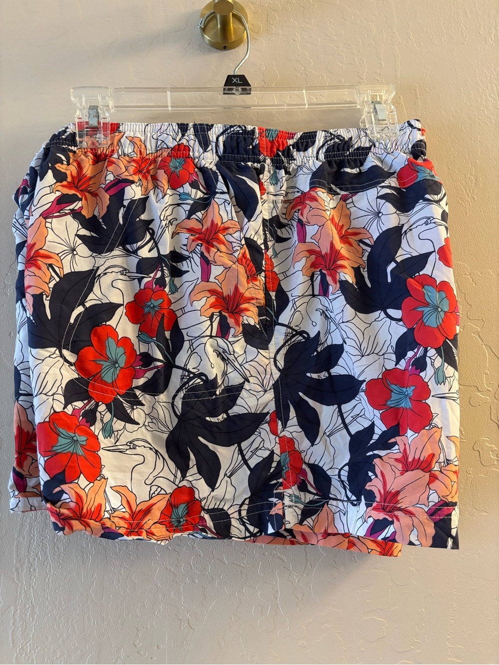 Columbia Floral Swim Skirt in Navy, Red & Coral
